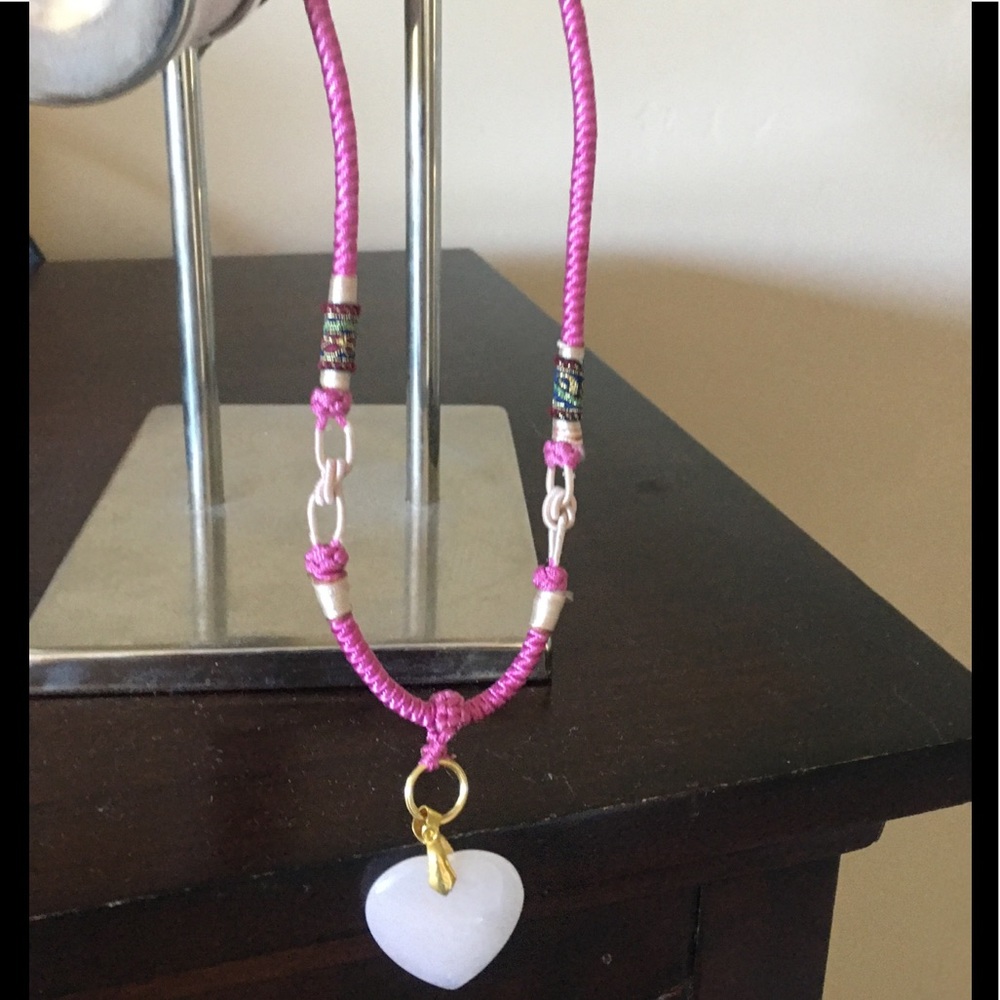 ADJUSTABLE SILK JAPANESE HEART NECKLACE